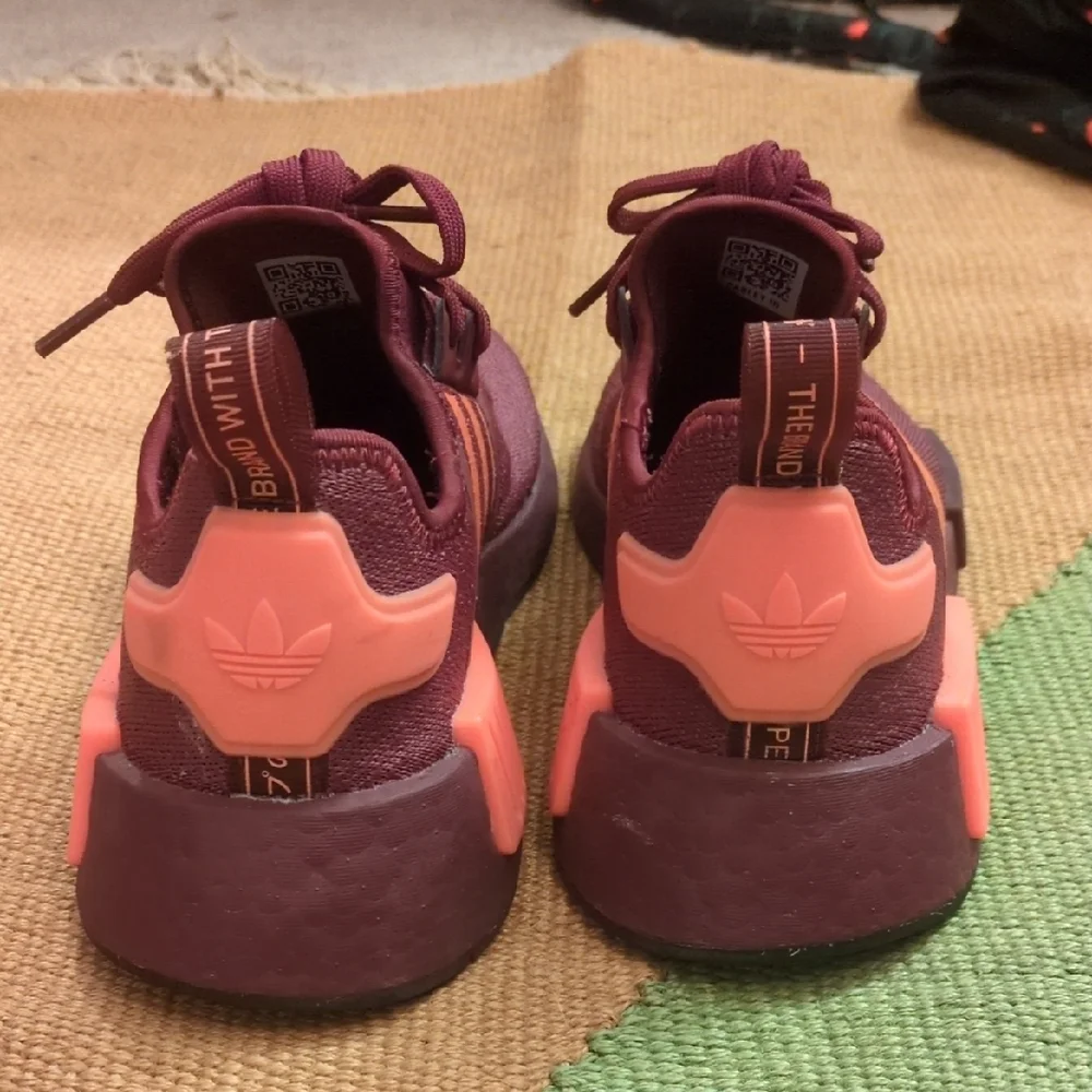 Adidas Women's Maroon and Pink Sneakers - Picture 3 of 6